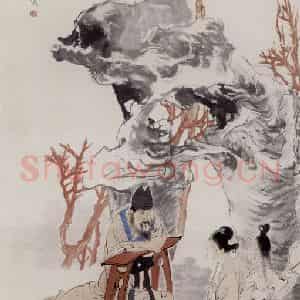 清代 任伯年《金谷园图》国画人物作品图片鉴赏