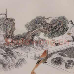 清代 任伯年《仕女图册十二开》国画人物作品图片鉴赏