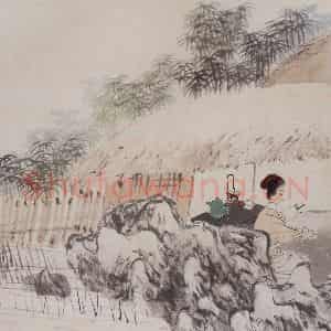 清代 任伯年《仕女图册十二开》国画人物作品图片鉴赏