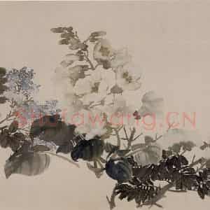 清代 任伯年《花卉册》国画花鸟作品图片鉴赏