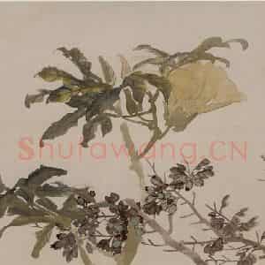 清代 任伯年《花卉册》国画花鸟作品图片鉴赏
