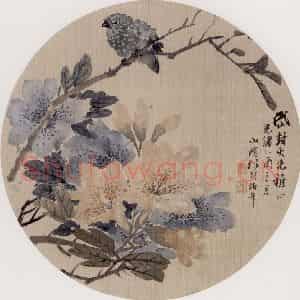 清代 任伯年《花鸟册五开》国画花鸟作品图片鉴赏