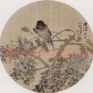 清代 任伯年《花鸟册五开》国画花鸟作品图片鉴赏