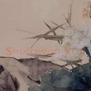清代 任伯年《陆放翁诗意图》国画花鸟作品图片鉴赏