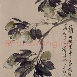 清代 任伯年《蔬果册八开》国画花鸟作品图片鉴赏