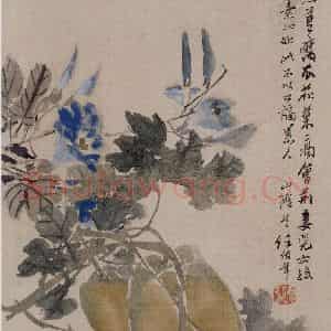 清代 任伯年《蔬果册八开》国画花鸟作品图片鉴赏