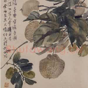 清代 任伯年《花果册八开》国画花鸟作品图片鉴赏