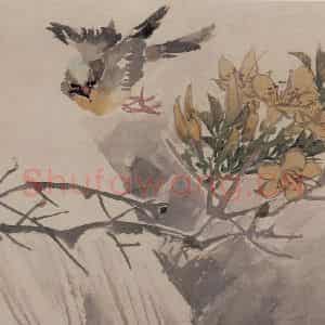 清代 任伯年《花鸟册十开》国画花鸟作品图片鉴赏
