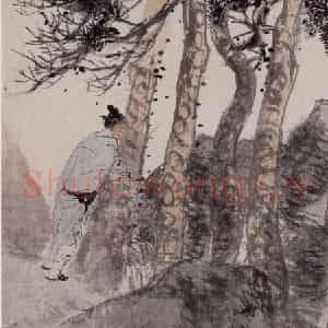 1892年 任伯年《秋声赋》国画人物写意作品图片鉴赏