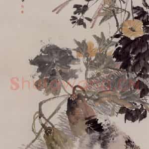 1893年 任伯年《归田风趣图》国画花鸟写意作品图片鉴赏