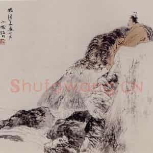 1895年 任伯年《人物册三开》国画人物写意作品图片鉴赏