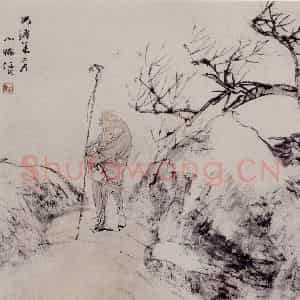 1895年 任伯年《人物册三开》国画人物写意作品图片鉴赏