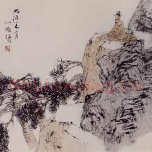 1895年 任伯年《人物册三开》国画人物写意作品图片鉴赏