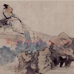 清代 任伯年《人物仕女册八开》国画人物写意作品图片鉴赏
