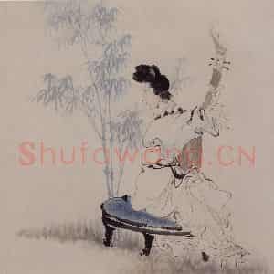 清代 任伯年《人物仕女册八开》国画人物写意作品图片鉴赏