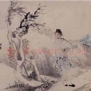 清代 任伯年《人物仕女册八开》国画人物写意作品图片鉴赏