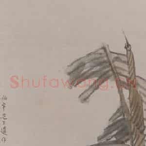 清代 任伯年《芭蕉图》国画花鸟写意作品图片鉴赏
