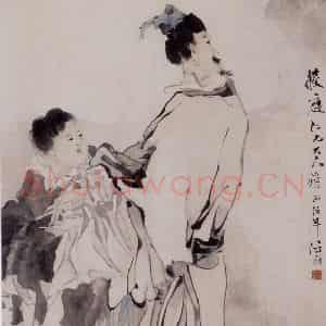 清代 任伯年《画龙点睛图》国画人物写意作品图片鉴赏