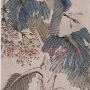 1890年 任伯年《花鸟四条屏》国画花鸟写意作品图片鉴赏