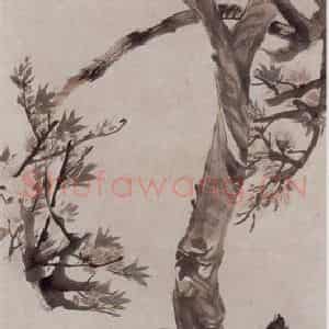 1890年 任伯年《花鸟四条屏》国画花鸟写意作品图片鉴赏