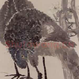 1890年 任伯年《花鸟四条屏》国画花鸟写意作品图片鉴赏