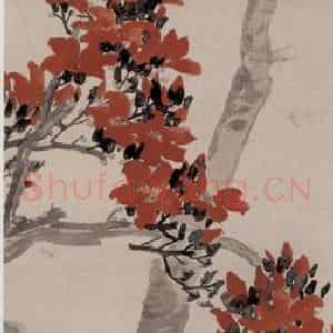1890年 任伯年《花鸟七条屏》国画花鸟写意作品图片鉴赏