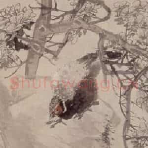 1890年 任伯年《花鸟七条屏》国画花鸟写意作品图片鉴赏