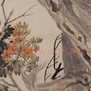 1890年 任伯年《花鸟七条屏》国画花鸟写意作品图片鉴赏