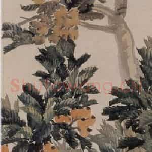 1890年 任伯年《花鸟七条屏》国画花鸟写意作品图片鉴赏