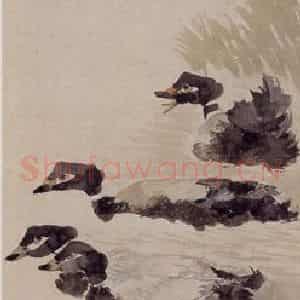 1890年 任伯年《花鸟七条屏》国画花鸟写意作品图片鉴赏