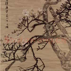 1890年 任伯年《花鸟四条屏》国画花鸟写意作品图片鉴赏