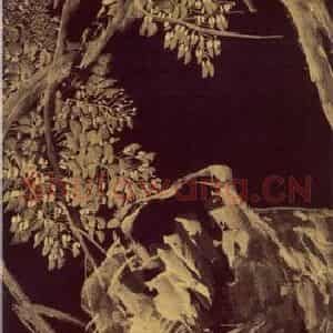 1890年 任伯年《金笔花鸟六条屏》国画花鸟写意作品图片鉴赏