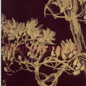 1890年 任伯年《金笔花鸟六条屏》国画花鸟写意作品图片鉴赏