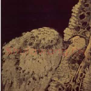 1890年 任伯年《金笔花鸟六条屏》国画花鸟写意作品图片鉴赏