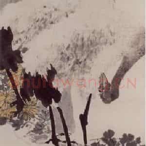 1891年 任伯年《花鸟四条屏》国画花鸟写意作品图片鉴赏