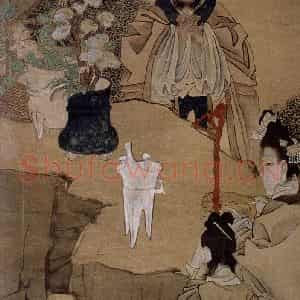 1891年 任伯年《人物故事条屏》国画人物写意作品图片鉴赏