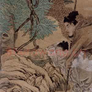 1891年 任伯年《人物故事条屏》国画人物写意作品图片鉴赏
