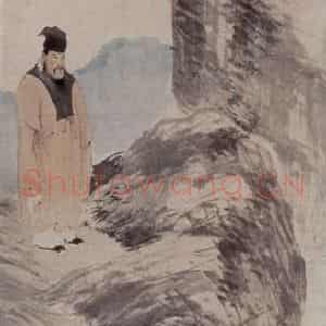 1891年 任伯年《独立苍茫》国画人物写意作品图片鉴赏