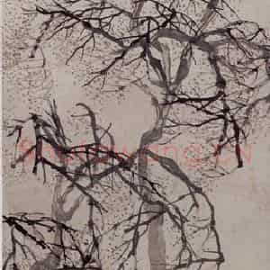 1891年 任伯年《梅花庵》国画人物写意作品图片鉴赏