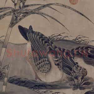 宋代 赵佶《柳鸦芦雁图》国画花鸟作品图片鉴赏