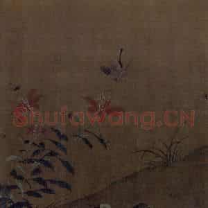 宋代 艳艳女史《花卉草虫图》国画花鸟作品图片鉴赏