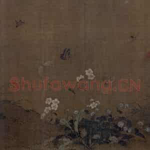 宋代 艳艳女史《花卉草虫图》国画花鸟作品图片鉴赏