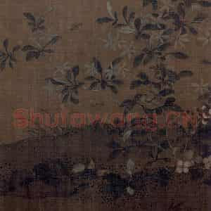 宋代 艳艳女史《花卉草虫图》国画花鸟作品图片鉴赏