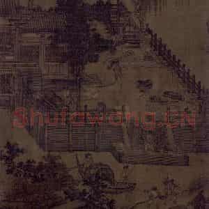 宋代《闸口盘车图》国画综合作品图片鉴赏