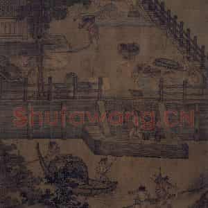宋代《闸口盘车图》国画综合作品图片鉴赏