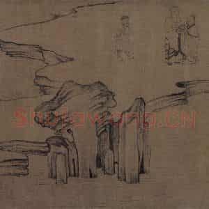 宋代《莲社图》国画山水作品图片鉴赏