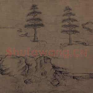 宋代《莲社图》国画山水作品图片鉴赏