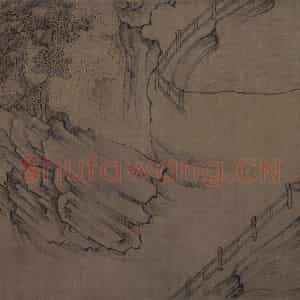 宋代《莲社图》国画山水作品图片鉴赏