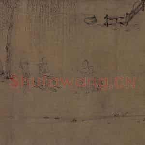 宋代《莲社图》国画山水作品图片鉴赏