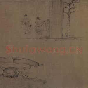 宋代《莲社图》国画山水作品图片鉴赏